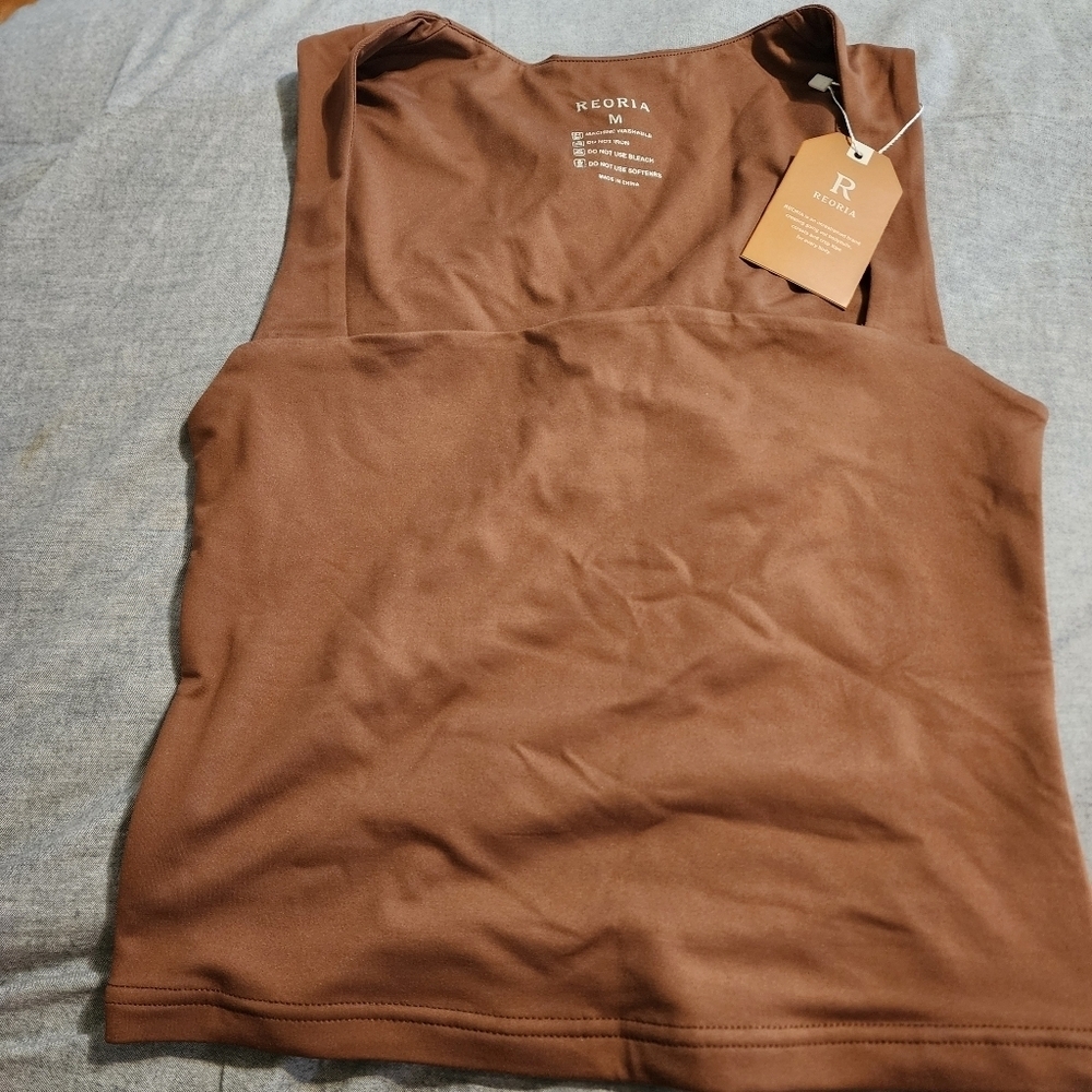 X2 - Reoria Coffee Tank Top Medium